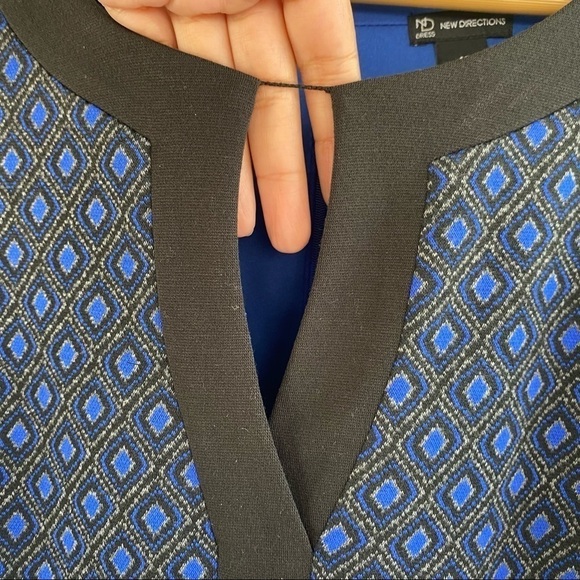 Blue Black Midi dress Size 12 - Picture 5 of 11